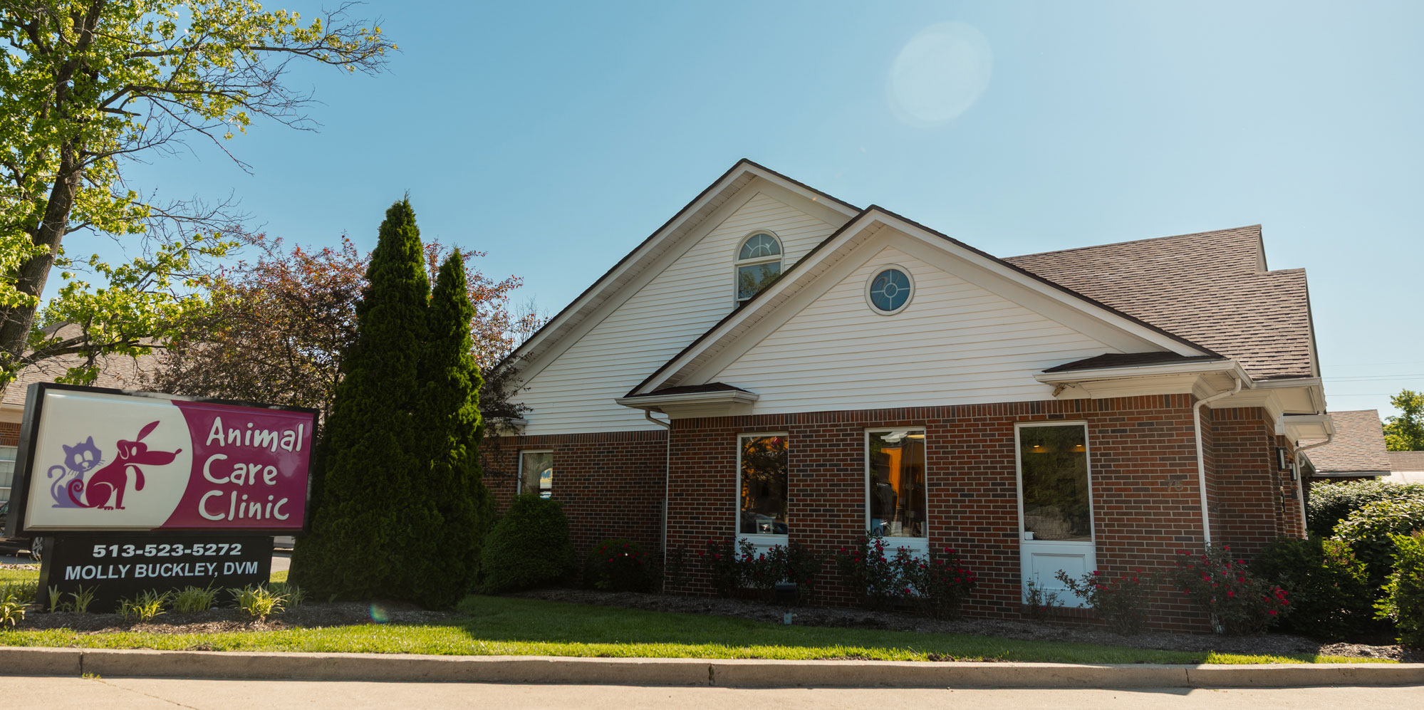 Animal Care Clinic building view, outside